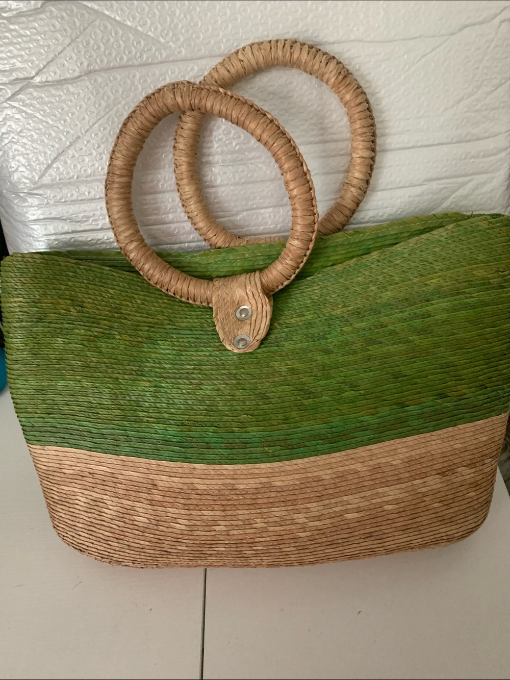 Vintage Straw Tote